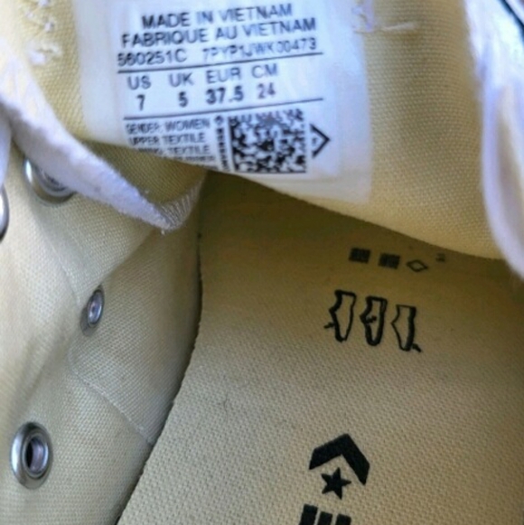 Platform Converse All Star Chuck Taylor LIFT Athletic Sneaker Shoe White Women 7 - Picture 10 of 12